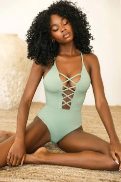 Best deal 🔥 Dippin' Daisy's Swimwear Bliss One Piece - Eucalyptus Eucalyptus ❤️