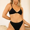 Deals ⌛ Dippin' Daisy's Swimwear Zen Top - Black Black 🧨