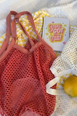 Deals 🤩 Dippin' Daisy's Upcycled Goodies Net Bag Coral - Coral Coral ⭐