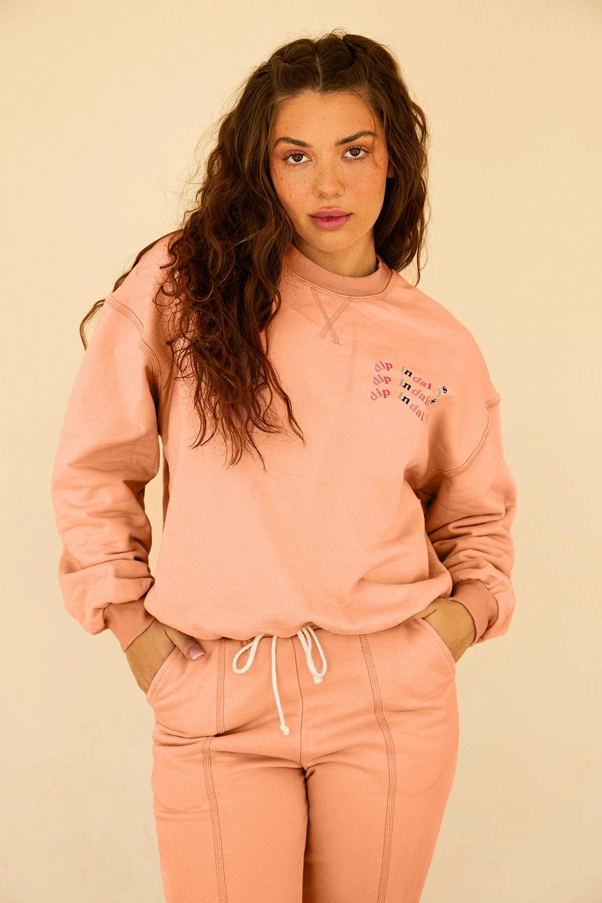 New ❤️ Dippin' Daisy's DD Wave Pink Crewneck - Pink Sands Pink Sands ⭐ 2 New ❤️ Dippin' Daisy's DD Wave Pink Crewneck - Pink Sands Pink Sands ⭐ - Image 2