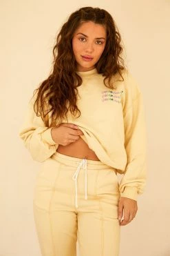 Wholesale ⭐ Dippin' Daisy's DD Wave Crewneck - Vanilla Vanilla 👍