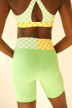 Budget 🤩 Dippin' Daisy's Trackstar Biker Short - Checked Out (Green/Yellow) Checked Out (Green/Yellow) 🤩 -triangle Shop D8061JSXLD CHGY 4 2048x2048
